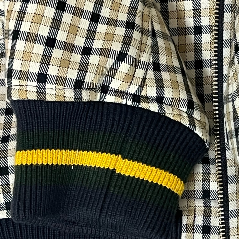 LACOSTE LIVE PLAID WOOL BOMBER JACKET SIZE M - Picture 9 of 10
